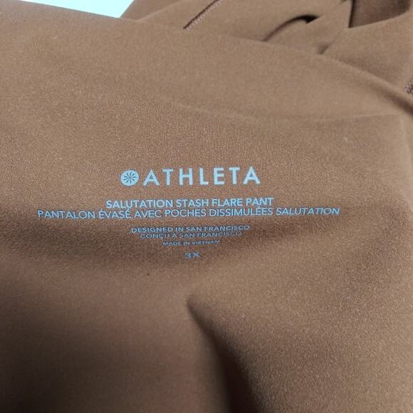 Athleta Salutation Stash Flare Pant Toasted Brown #465607 Athletic Size 3X - Picture 5 of 9
